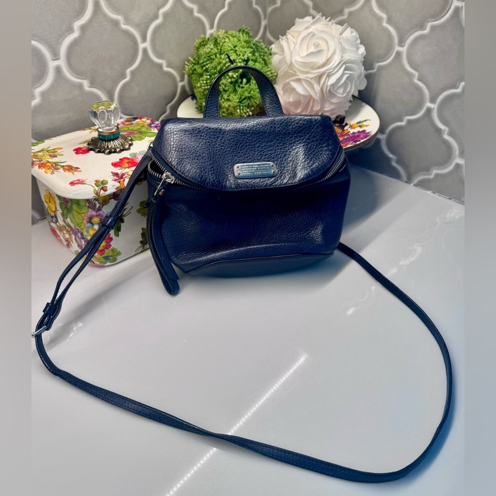 Marc by Marc Jacobs Classic Q Natasha Crossbody Navy Leather Bag